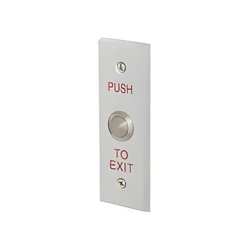 Locknetics MPB-100-N Metal Push Exit Button, Narrow