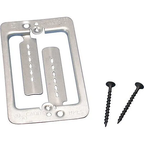 nVent CADDY MPLS Low Voltage Mounting Plate with Screws, 1-Gang, Plain Steel