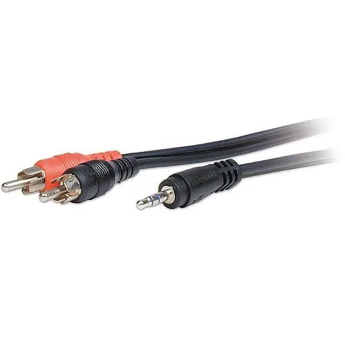 Comprehensive MPS-2PP-25ST Standard Series 3.5mm Stereo Mini Plug to RCA Plugs Audio Cable, 25'