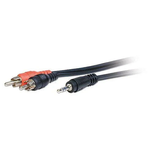 Comprehensive MPS-2PP-6ST Standard Series 3.5mm Stereo Mini Plug to RCA Plugs Audio Cable, 6'