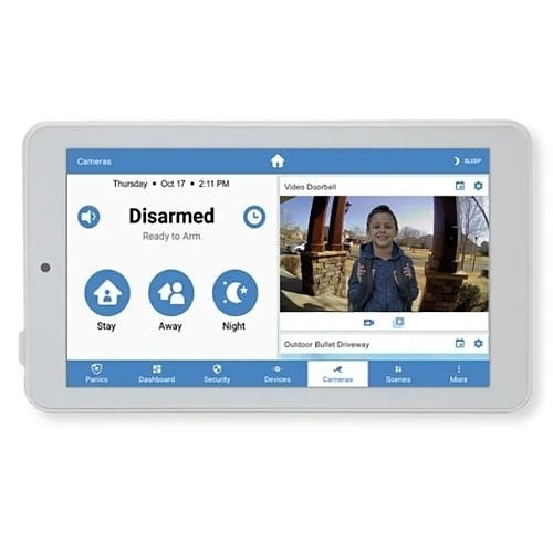 alula RE667X-PRO  7" Slimline Full-Color Touchpad Pro, Wall Mount and Tabletop Stand