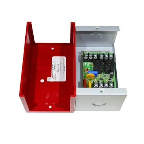 Potter MR-201/C MR-200 Series Single DPDT Control Relay with LED, Mounted in Enclosure, Red