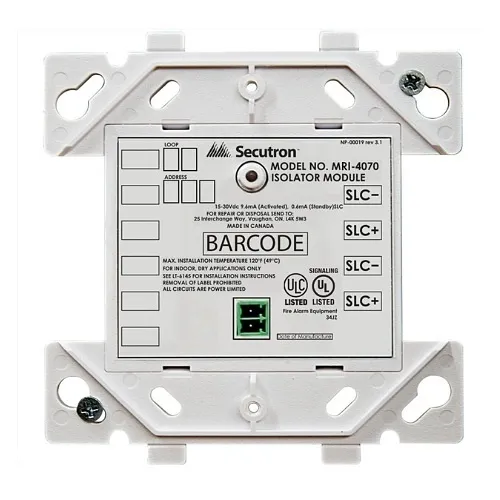 Secutron MRI-4070 Multi Isolator Module for SLC Loop