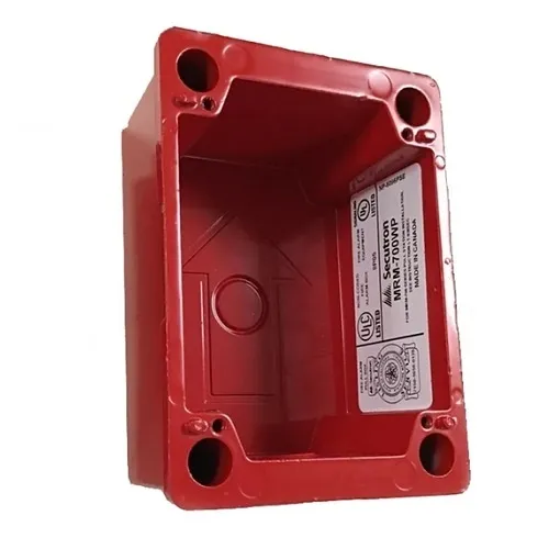 Secutron MRM-700WP Intelligent Manual Pull Station, Weatherproof SurfaceMount Backbox, Red