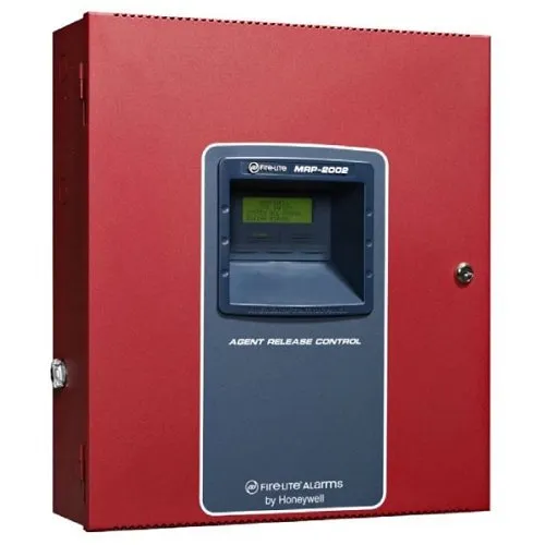 Fire-Lite MRP-2002E Agent Release Control Panel for Single and Dual Hazard Agent Releasing Applications, Red