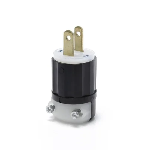 Leviton MS2-P Midget Plug, Straight Blade, Industrial Grade, 15A 125V