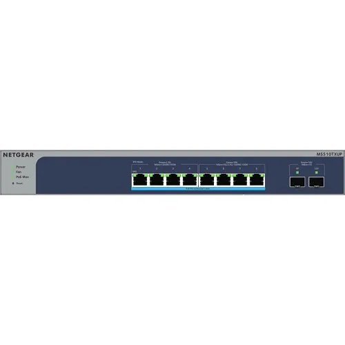 Netgear MS510TXUP 8-Port Multi-Gigabit/10G Ethernet Ultra60 PoE++ Smart Switch with 2 SFP+ Ports