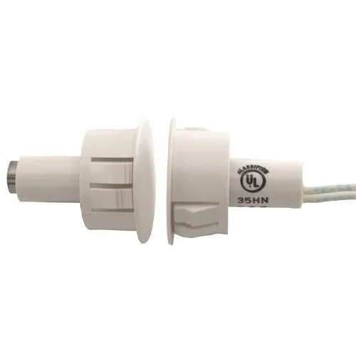 GRI MS8080TW Steel Door Recessed Switch Set with Closed Loop, 3/4" (D), White