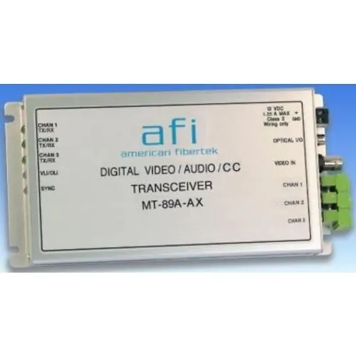 AFI MT-89CA-AX 10-Bit Digital Video Plus Audio and 2-Contact Closures Transmitter