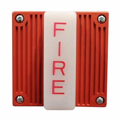 Eaton MT Multitone Horn Strobe, Xenon, Wall, FIRE, Clear Lens, 115 cd, 120V AC, Indoor Outdoor, Red