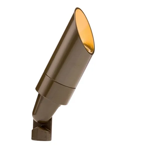 FX Luminaire MU-NL-LS-BZ Up Light Vantage Collection Series MU Accent Light, No Lamp, Long Shield, Bronze Metallic