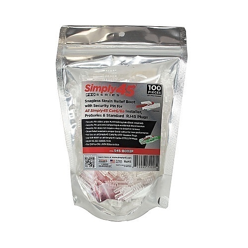 Simply45 S45-B002P Strain Relief with Locking Pin for UTP CAT6/CAT6A RJ45