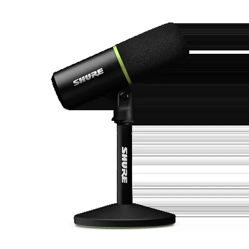 Shure MV6 USB Gaming Microphone with Voice Isolation, Auto Level Mode, and Real-Time Denoiser, Black
