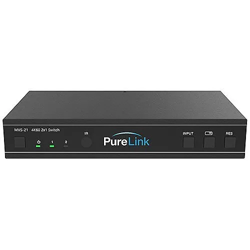 PureLink MVS-21 HDTools 2x1 Ultra HD 4K60 4:4:4 HDMI 2.0b, HDCP 2.2 Switcher with Scaling, Multiview Output, Audio Extraction