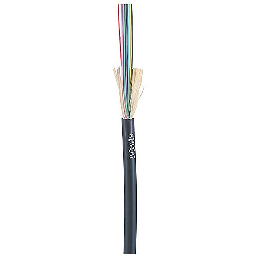 Proterial Cable 61468-24 Indoor/Outdoor Tight Buffered Plenum Cable, 24 Fibers, 50 UM OM3, 1000' (304.8m), Black