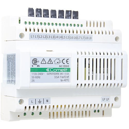 Comelit 1209/8 Output Power Supply for 2-Wire Video Kit