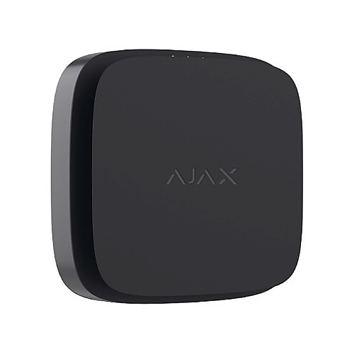 AJAX 68696.136.BL3 Wireless Combined Heat and Smoke Detector with Replaceable Batteries, Black