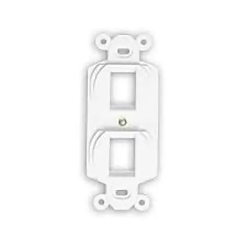 Siemon MX-D2Z-02 Designer Mounting Frame, Accepts Max or Z-Max Outlets, White