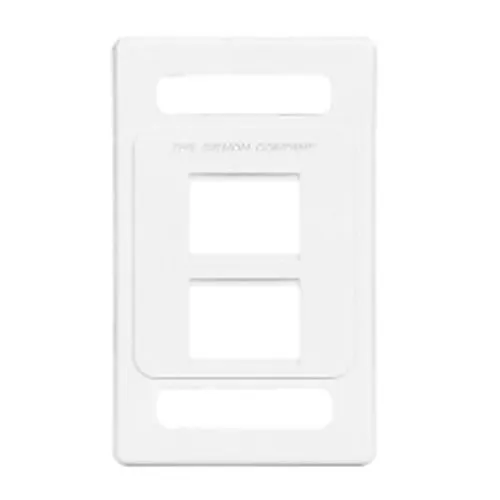 Siemon MX-FP-S-02-SS-L Single Gang Faceplate with Openings and Label Holder, MX, Satinless Steel