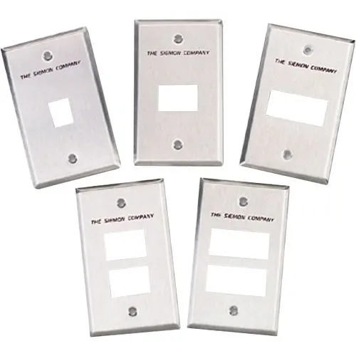 Siemon MX-FP-S-03-02 MAX Series 3-Port Single Gang Modular Faceplate, White