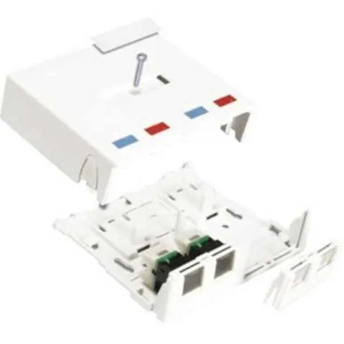 Siemon MX-SM2-02 MAX Surface Mount Box, Ports, White