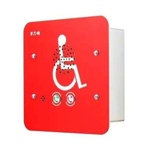 Eaton MX16RRS-US VoCALL 16 US Digital Area of Refuge System, Emergency Voice System, Flush Mount, Type B Call Station, Red