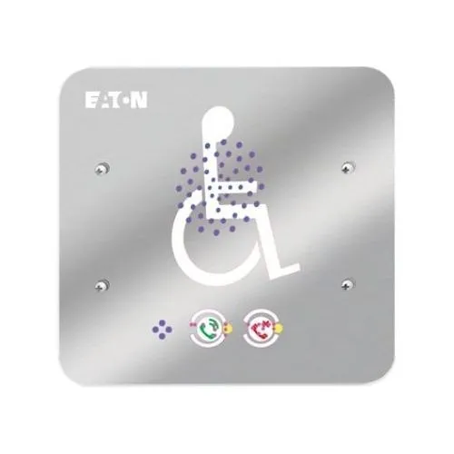 Eaton MX16RSF-US VoCALL 16 US Digital Area of Refuge System, Emergency Voice System, Flush Mount, Type B Call Station, Silver