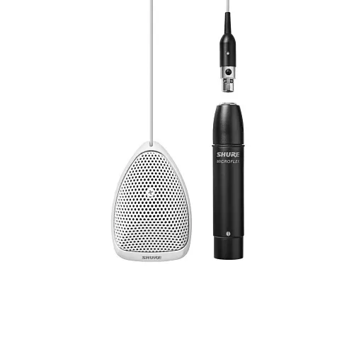 Shure MX391W-A/O Omnidirectional Miniature Condenser Microphone, White