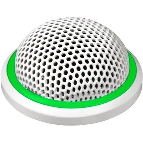 Shure MX395W/C-LED Microflex Cardioid Low Profile Boundary Microphone, 5-Pin XLR Connector, Bi-Color Status Indicator, White