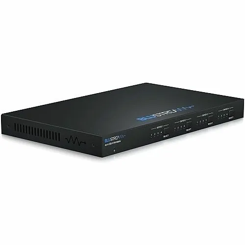Blustream MX44KVM 4x4 USB KVM Matrix Supporting USB 3.0 Data Transfer, TCP IP and RS-232 Control with Loop-Through, Web-GUI
