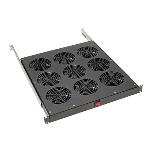 Eaton Tripp Lite SRFANTRAY9 Fan Tray for 19 in. Racks - 1U, 9 120V High-Performance Fans, 864 CFM, C14 Inlet