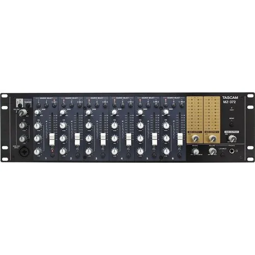 TASCAM MZ-372 7-Channel Industrial-Grade Audio Zone Mixer for Permanent Installation, 3U RMS