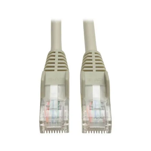Eaton Tripp Lite N001-003-GY Cat5e 350 MHz Snagless Molded UTP Ethernet Cable RJ45 M/M, PoE, Gray, 3' (0.91 m)
