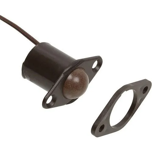 Nascom N005B/ST Recessed 3/4" Stubby Rollerball Switch/Magnet Set, Brown