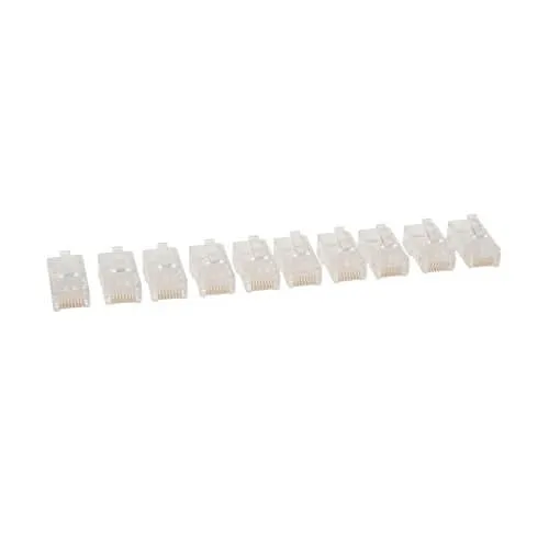 Eaton Tripp Lite N030-100 RJ45 4-Pair CAT5e Plugs for Round Solid / Stranded Conductor Cable, 100-Pack