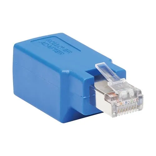 Eaton Tripp Lite N034-001-SH Cisco Serial Console Rollover Adapter RJ45 Male to Female Shielded, Blue