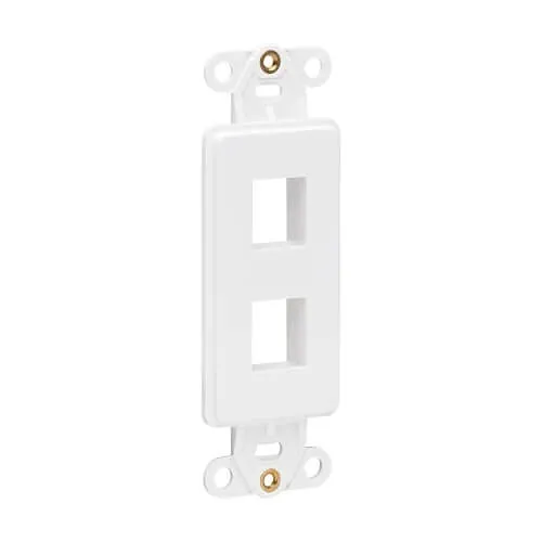 Eaton Tripp Lite N042D-002V-WH Decora Style Center Plate Insert, Vertical, 2 Keystone Ports, White