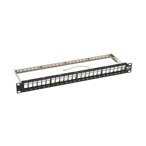 Eaton Tripp Lite N062-024-KJ-SH Eaton Tripp Lite 24-Port Shielded Blank Patch Panel RJ45 USB HDMI Cat5e/6 1URM TAA
