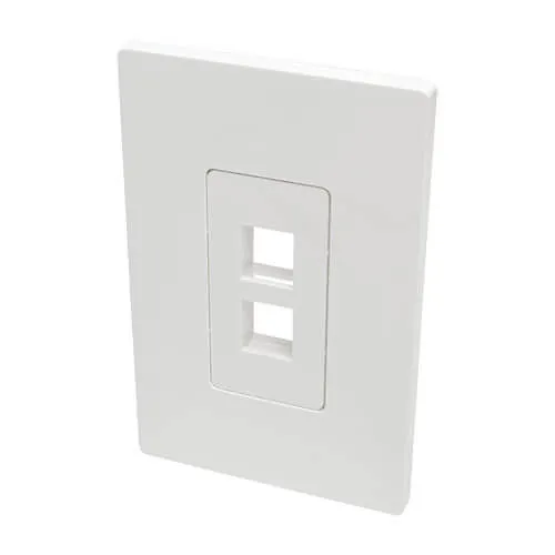 Eaton Tripp Lite N080-102 2-Port Keystone Single-Gang Faceplate, White