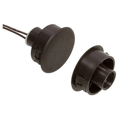 Nascom N1178B/ST Recessed 1" Switch/Magnet Set for Steel/Wood Doors with Wire Leads, Brown