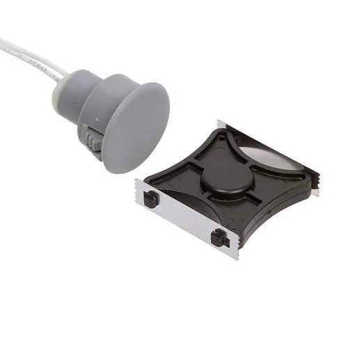 Nascom N1178CGSHK/ST Recessed 3/4" Stubby Switch for Steel / Wood Doors, Shark Magnet Wire Leads, Gray
