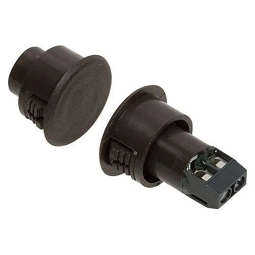 Nascom N1178CTB/ST Recessed 3/4" Stubby Terminal Switch/Magnet Set for Steel/Wood Doors, Brown