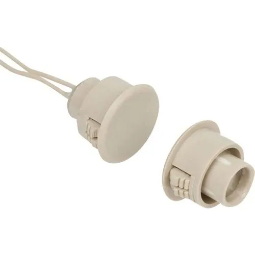 Nascom N1178CT/STDD 3/4" Recessed Wide Gap Stubby Door Contact Switch / Magnet Set, DPDT, 30VDC, 0.2A, Tan
