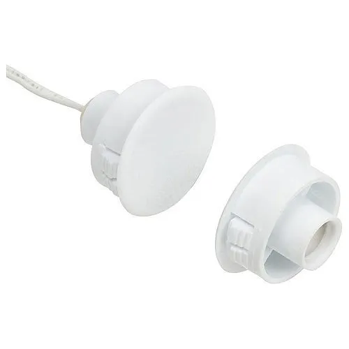Nascom N1178W/ST Recessed 1" Switch/Magnet Set for Steel/Wood Doors, Wire Leads, White