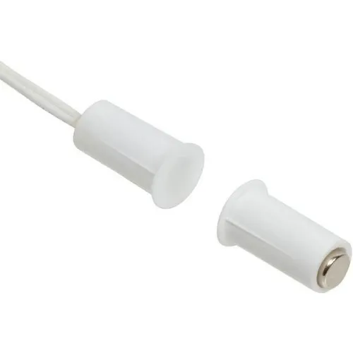 Nascom N175W/STFB N175 Series 3/8" Recessed Stubby Door Contact, Open Loop, White