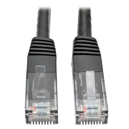 Eaton Tripp Lite N200-006-BK CAT6 Gigabit Molded (UTP) Ethernet Cable, RJ45 Male to Male, PoE, 6' (1.83m), Black