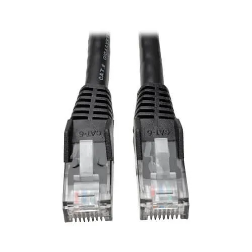 Eaton Tripp Lite N201-001-BK CAT6 Snagless Molded Gigabit Patch Cable, UTP, RJ45 M/M, 1' (30.5cm), Black