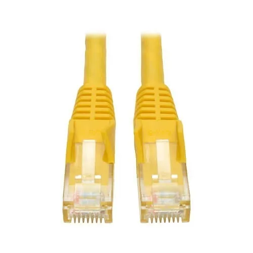 Eaton Tripp Lite N201-003-YW CAT6 Snagless Molded Gigabit Patch Cable, UPT, RJ45 M/M, 3' (91.4cm), Yellow
