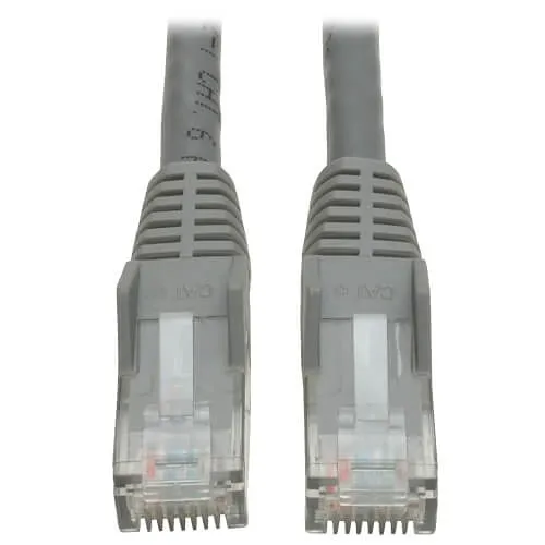 Eaton Tripp Lite N201-007-GY CAT6 Snagless Molded Gigabit Patch Cable, UPT, RJ45 M/M, 7' (2.13m), Gray