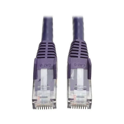 Eaton Tripp Lite N201-007-PU CAT6 Snagless Molded Gigabit Patch Cable, UPT, RJ45 M/M, 7' (2.13m), Purple